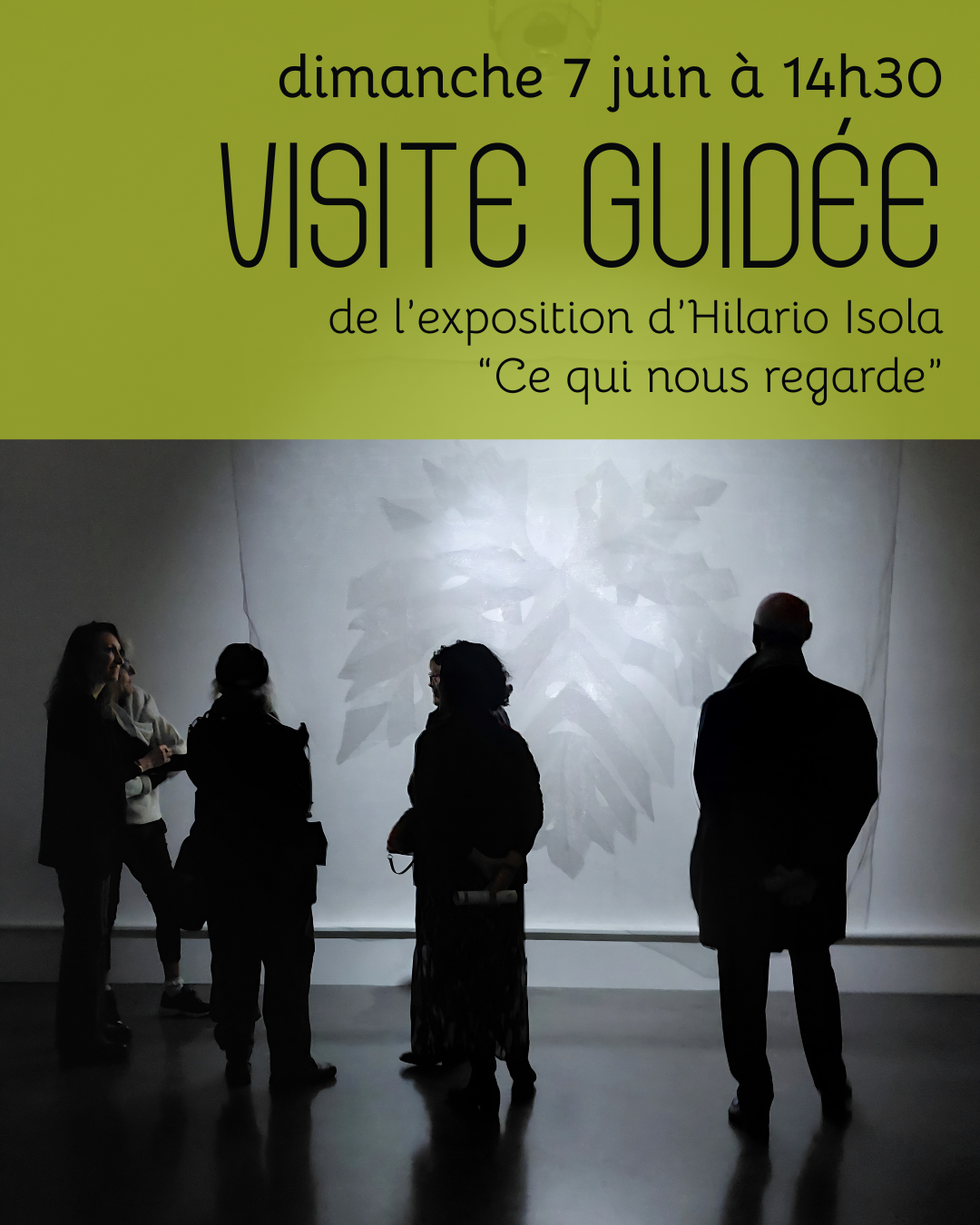 visuel de la visite guidée de l'exposition d'Hilario Isola